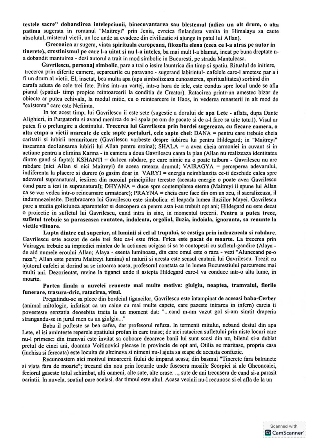 # La tiganci, Mircea Eliade
Este o capodopera a prozei fantastice romanesti inaugurata de Mihai Eminescu in "Sarmanul
Dionis" in care opozi