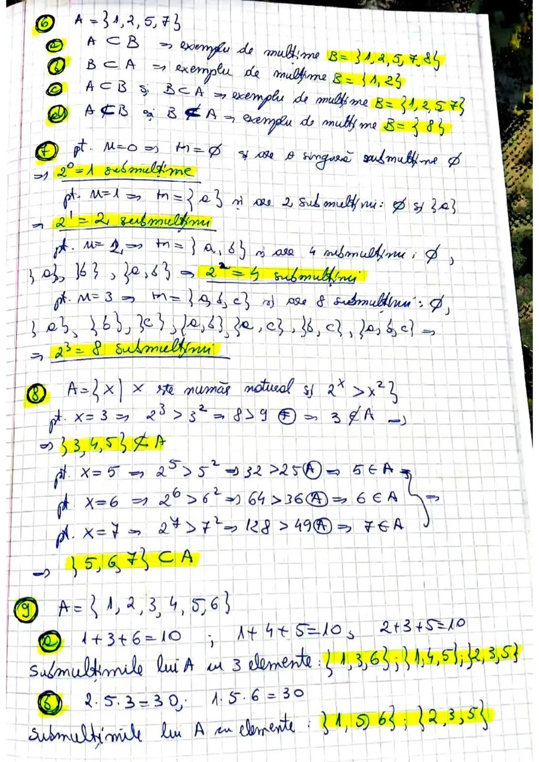 # PROBLEME PROPUSE
1. Scrieți, prin enumerarea elementelor, mulțimea literelor pentru fiecare dintre
următoarele cuvinte:
a) aritmetica;
b)