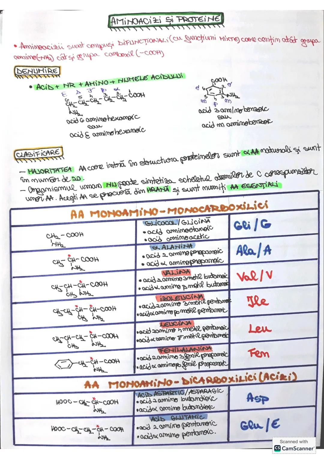 aminoacizi și proteine