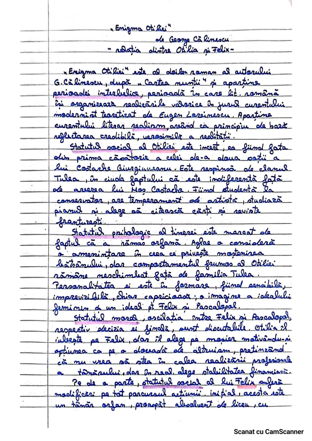 # Enigma Otiliei"
de Grange Călinescu
- nerația dintre Otilia şi Felix-
Enigma Otilisi este al doiler zaman al autorului
G. Călinescu, du