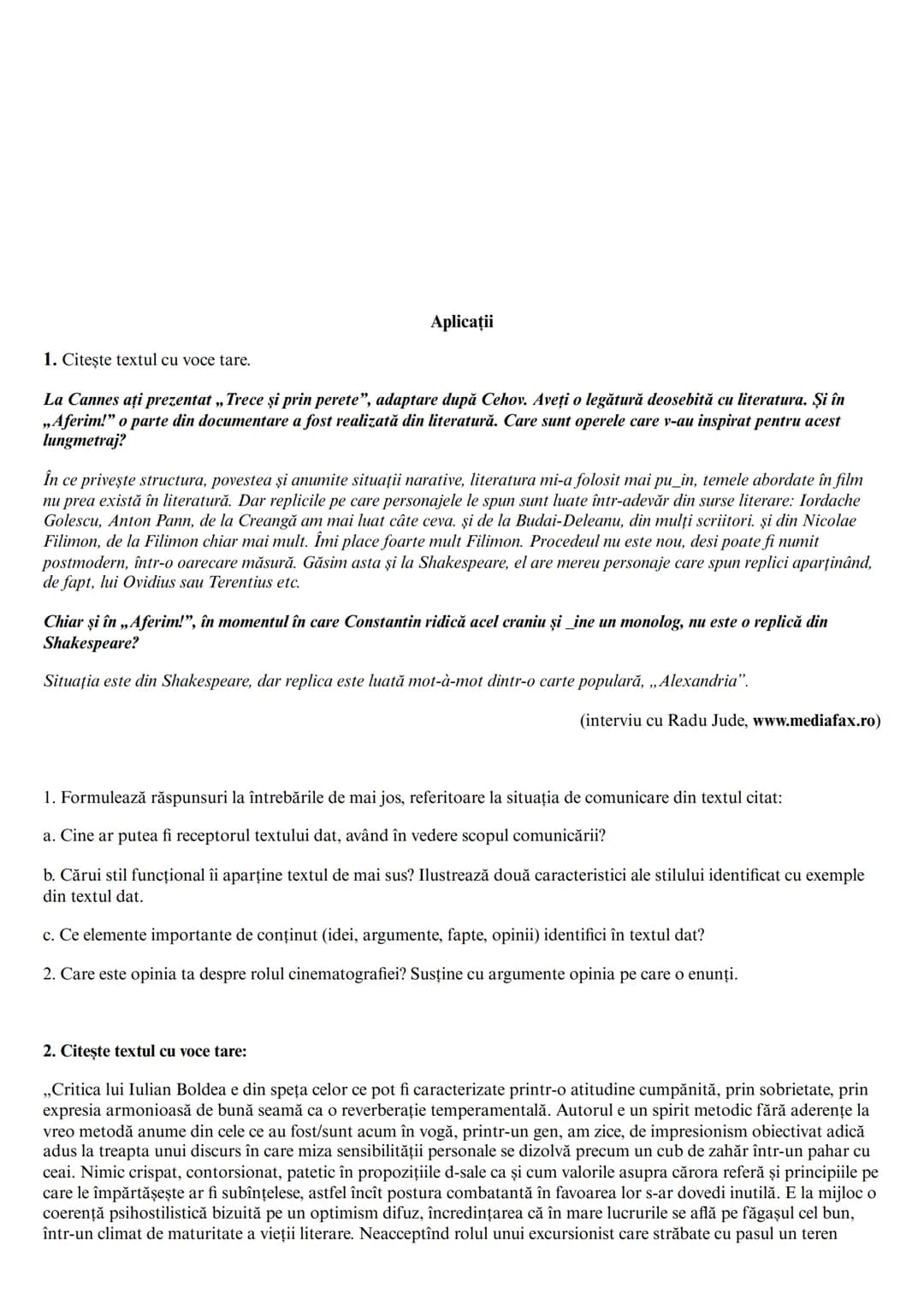 # Competenţele lingvistice
1. Aspecte teoretice
1. Comunicarea
Elementele situației de comunicare sunt:
* Emiţătorul este cel care tra