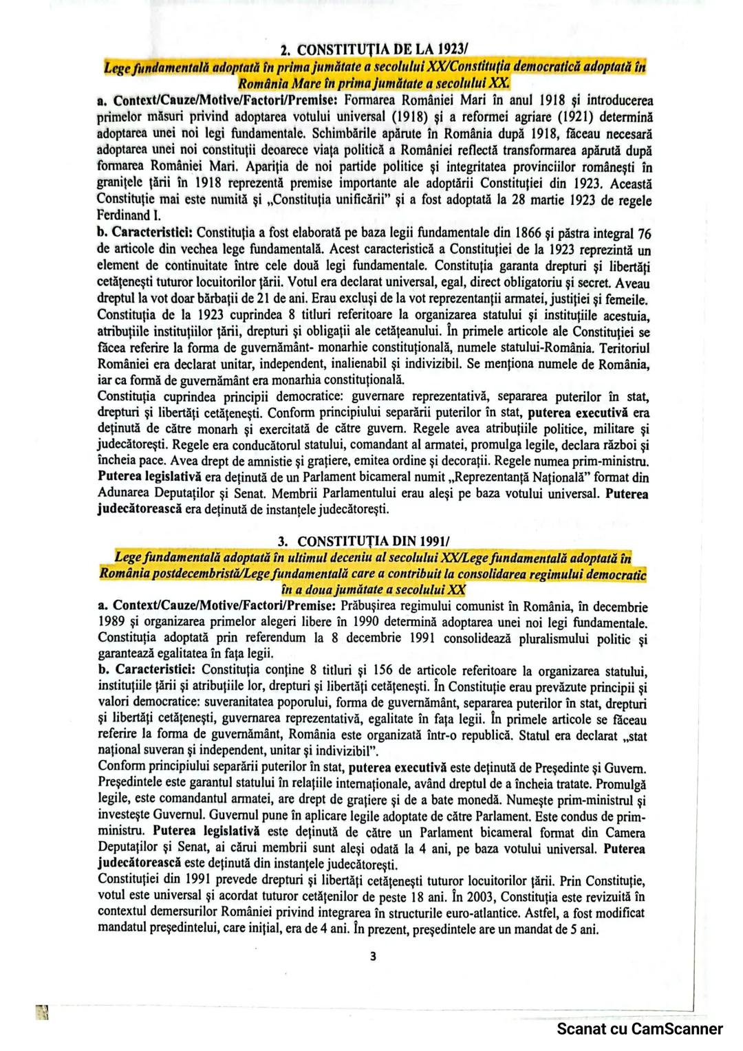 # CONSTITUŢIILE ROMÂNIEI
INTRODUCERE ESEU:
Constituţia este legea fundamentală a unui stat care cuprinde prevederi referitoare la organizar