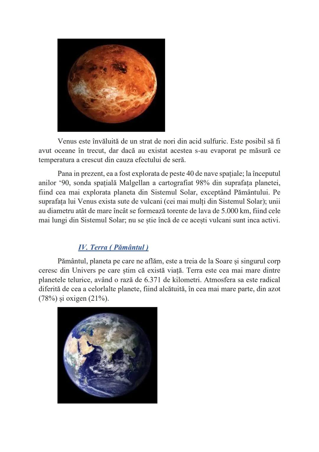 # Planetele si sistemul solar
Sistemul solar este format din Soare împreună cu sistemul sau planetar care
conține noua planete împreună cu