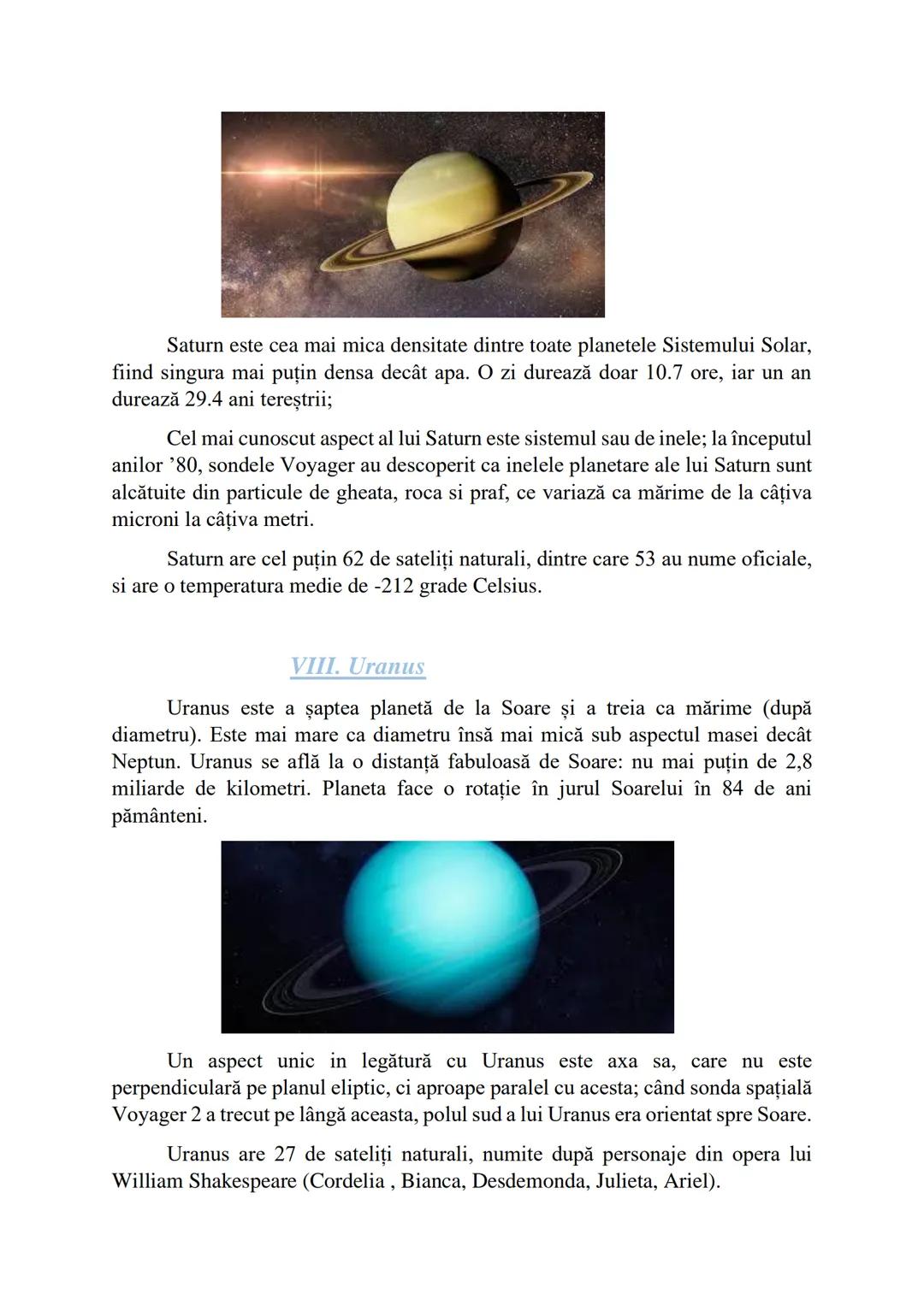 # Planetele si sistemul solar
Sistemul solar este format din Soare împreună cu sistemul sau planetar care
conține noua planete împreună cu