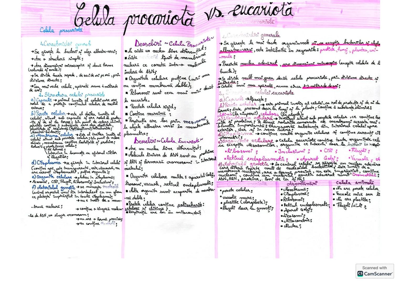# Gelula procariota vs. eucariotă
# Celula procariotă
to Caracteristici gunnов
+Se gaseste la bacterii si alge albastre-verzi
otre o stru