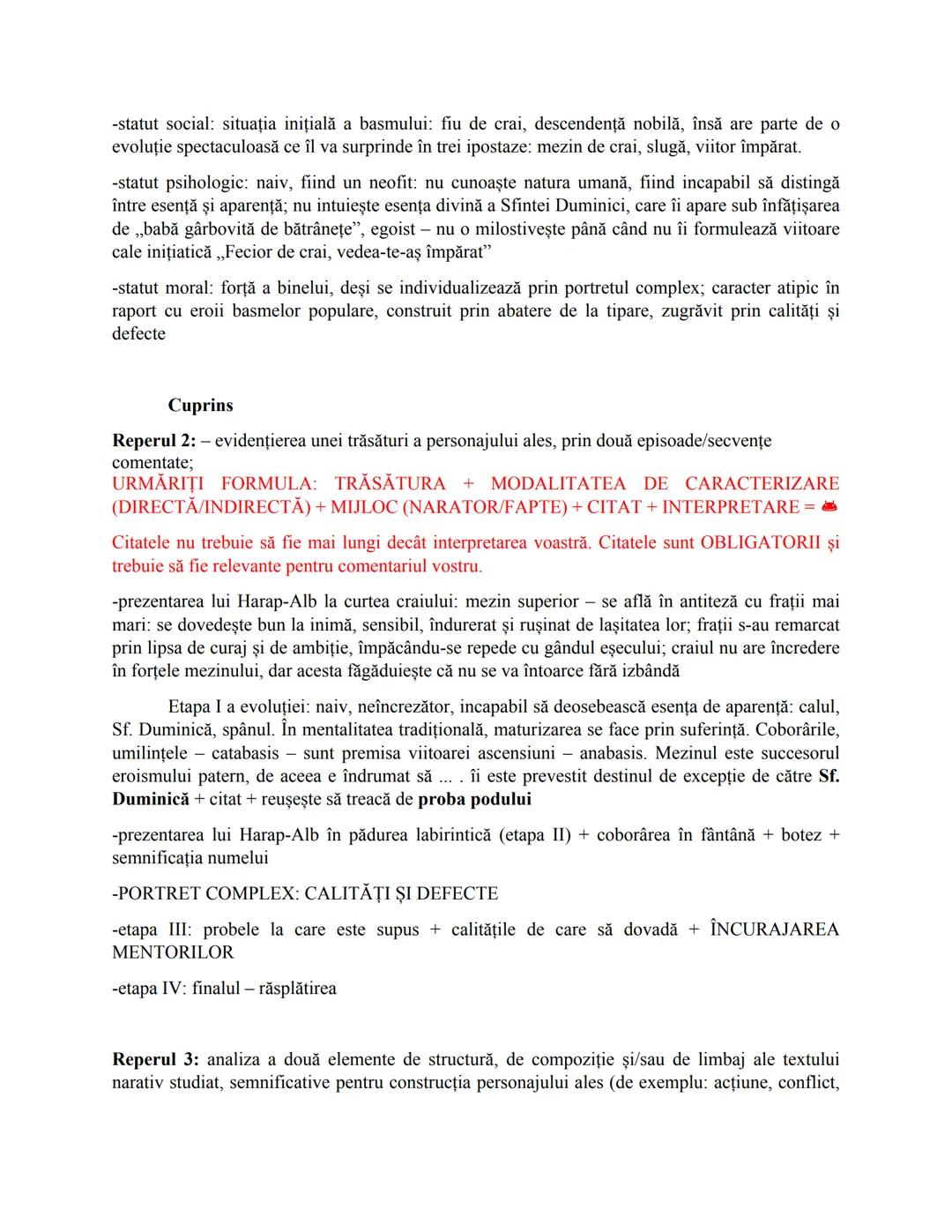 # CARACTERIZAREA PERSONAJULUI
SUBIECTUL al III-lea (30 de puncte)
Redactează un eseu de minimum 400 de cuvinte, în care să prezinți partic