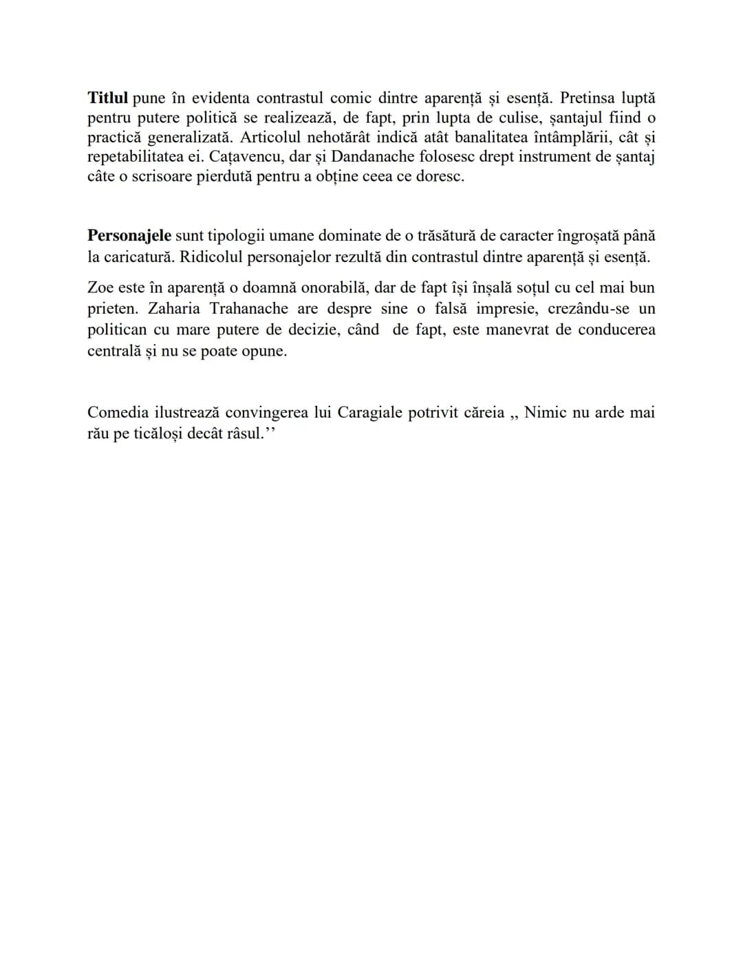 # O scrisoare pierduta - I.L. Caragiale
Autor
Ion Luca Caragiale este unul dintre marii clasici ai literaturii române. În creația lui
se d