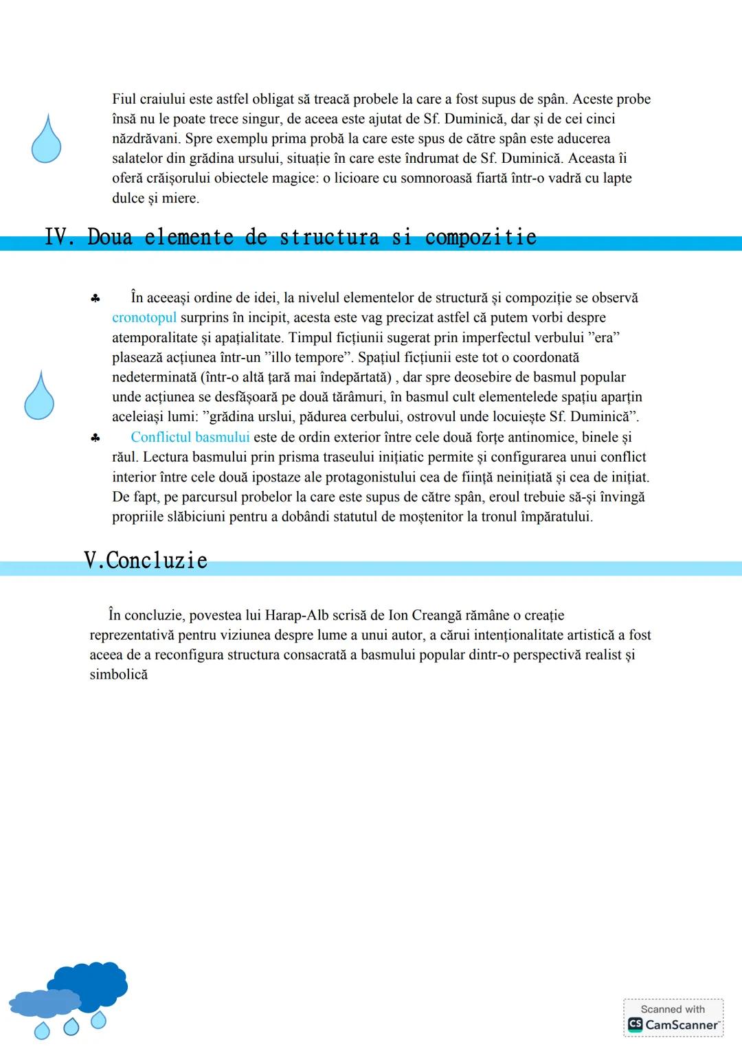 Basmul cult
Harap-Alb - Ion Creanga
-eseu tip 2-
I. Introducere
* Definit ca o specie a epicului, basmul propune un univers ficțional