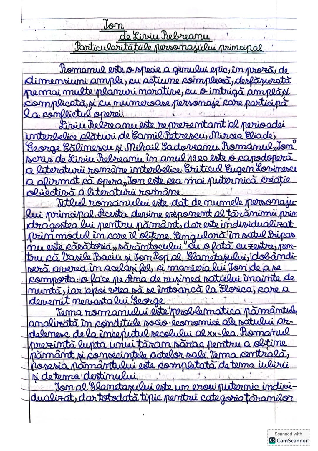 # Jon
de Liviu Rebreanu
Particularitatüle personajului principal
Romanul este o specie a genului epic, în proză, de
dimensiuni ample, cu