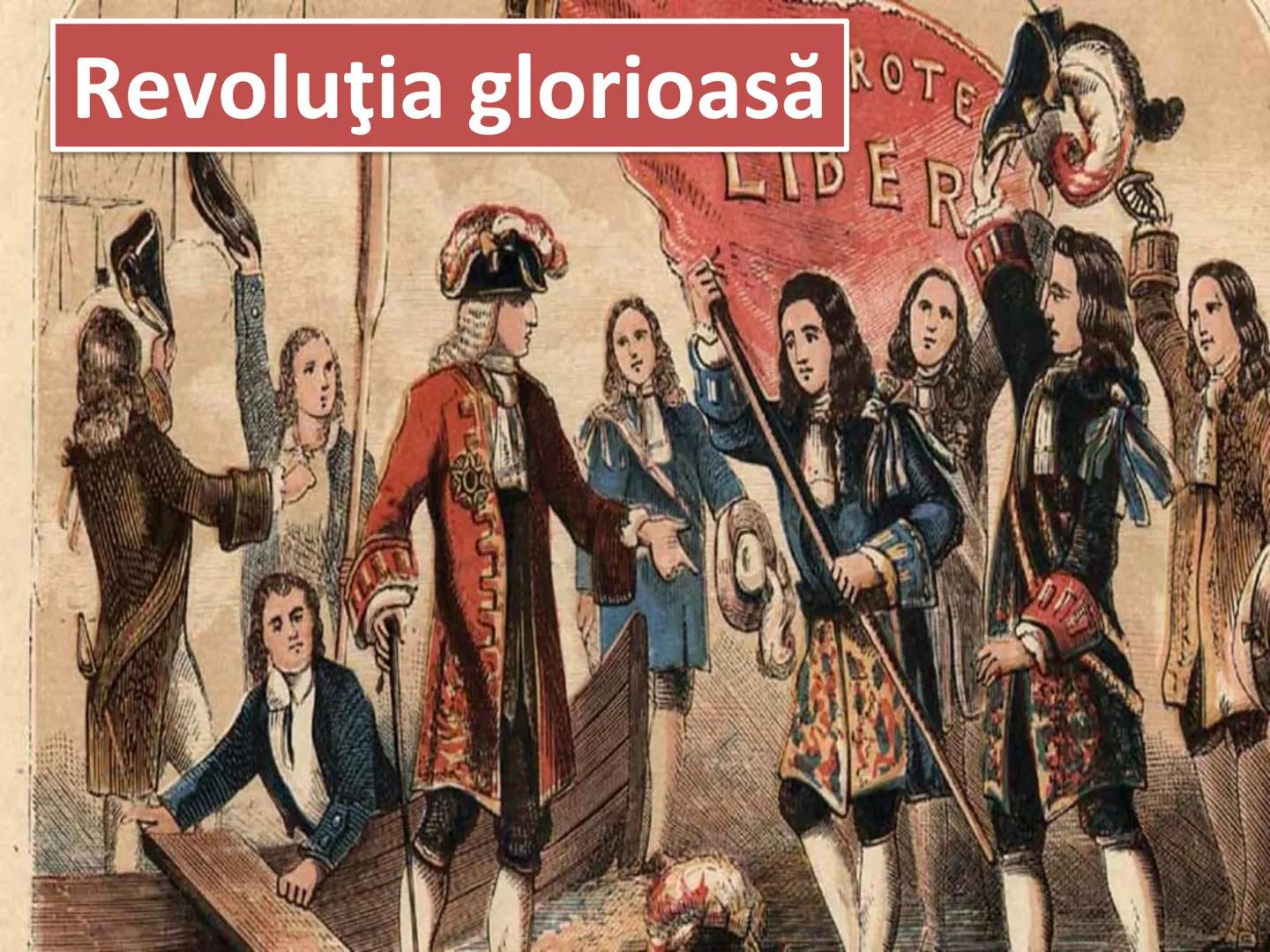 # Revoluția glorioasă
ROTE
LIBER # Elisabeta I
(1558-1603)
# lacob I Stuart
(1603-1625)
• În 1603, la moartea reginei Elisabeta I, tronul