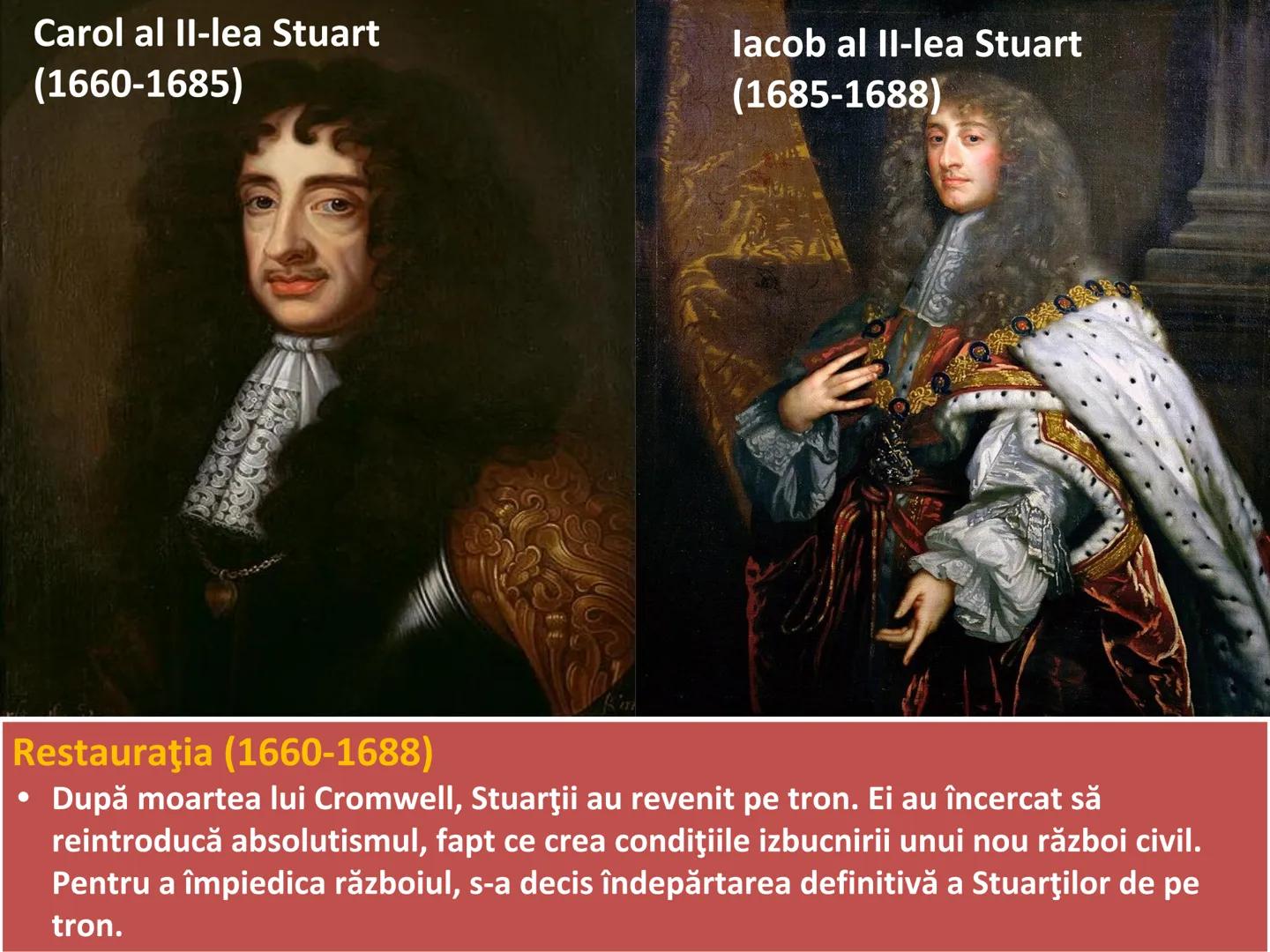 # Revoluția glorioasă
ROTE
LIBER # Elisabeta I
(1558-1603)
# lacob I Stuart
(1603-1625)
• În 1603, la moartea reginei Elisabeta I, tronul