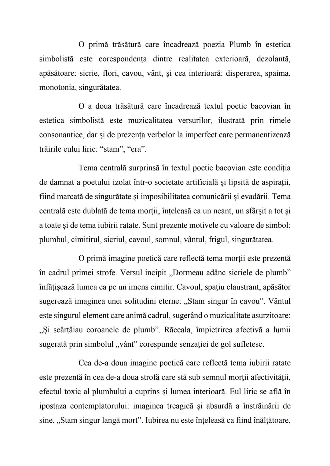 # Plumb
De George Bacovia
Simbolismul este o mişcare artistică și literară apăruta în Franţa
la finalul secolului XIX, potrivit căreia val