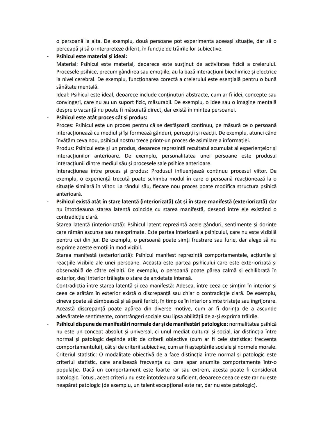 # PSIHICUL ȘI CARACTERISTICILE ACESTUIA
NATURA PSIHICULUI
Noţiunea de psihic face referire la ansamblul proceselor, fenomenelor și mecanis