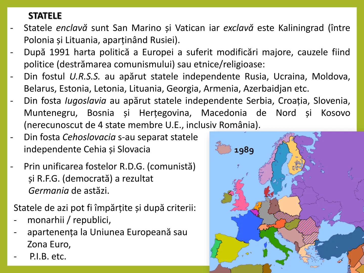 # EUROPA - ROMÂNIA
MATERIAL pentru CLASA a XII-a # EUROPA
STATELE
ISLANDA
REYKJAVIK
OCEANUL ATLANTIC
LISABONA
PORTUGALIA
SPANIA
MAD