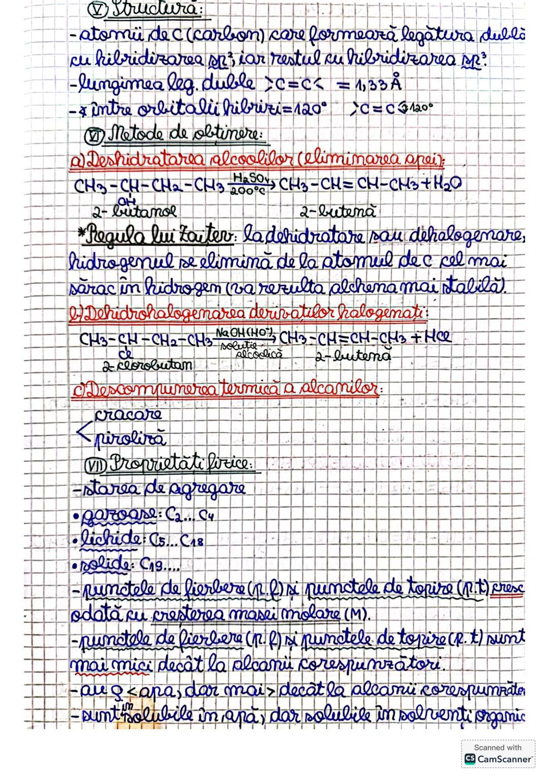# Alchene (Olefine)
①Definitie: Alchenele sunt hidrocarburi aciclice ne-
saturate care conțin în molecula lor o legătură cora-
lentă dublă