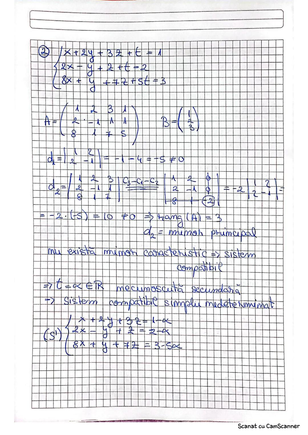 8.01.2025
Sisterme de ecuaţiei limiare
$a_{11} \cdot x_1 + a_{12}x_2 + a_{13}x_3+...+a_{1m}x_m = b_1$
(S) $\begin{cases} a_{21} \cdot x_1
