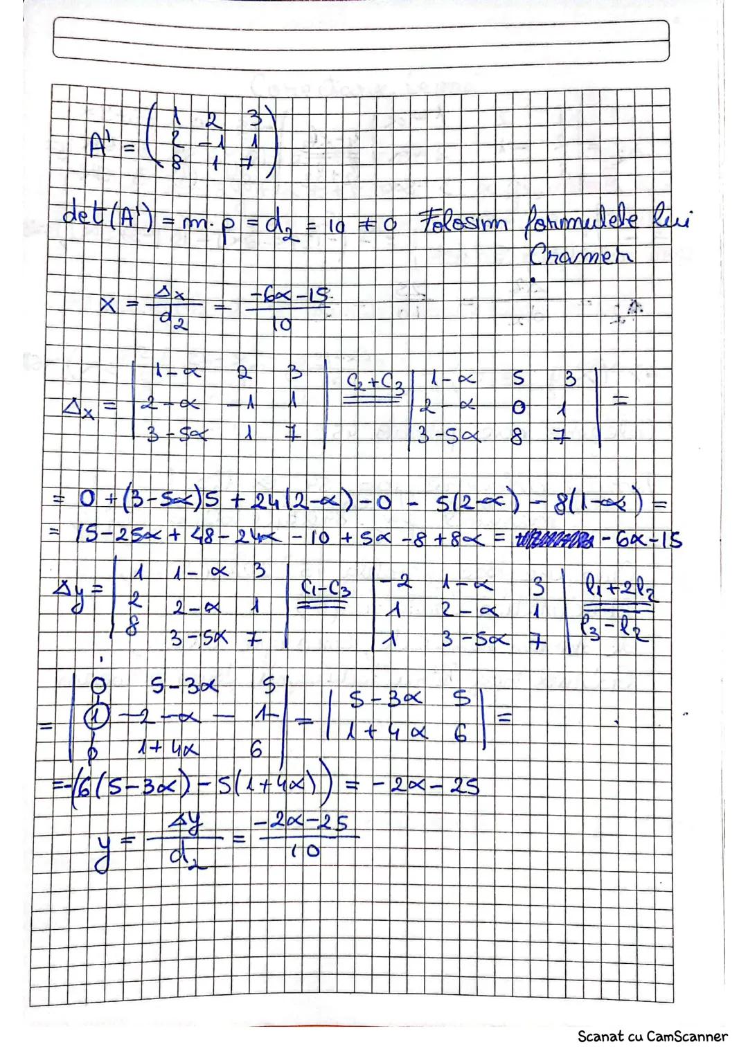 8.01.2025
Sisterme de ecuaţiei limiare
$a_{11} \cdot x_1 + a_{12}x_2 + a_{13}x_3+...+a_{1m}x_m = b_1$
(S) $\begin{cases} a_{21} \cdot x_1