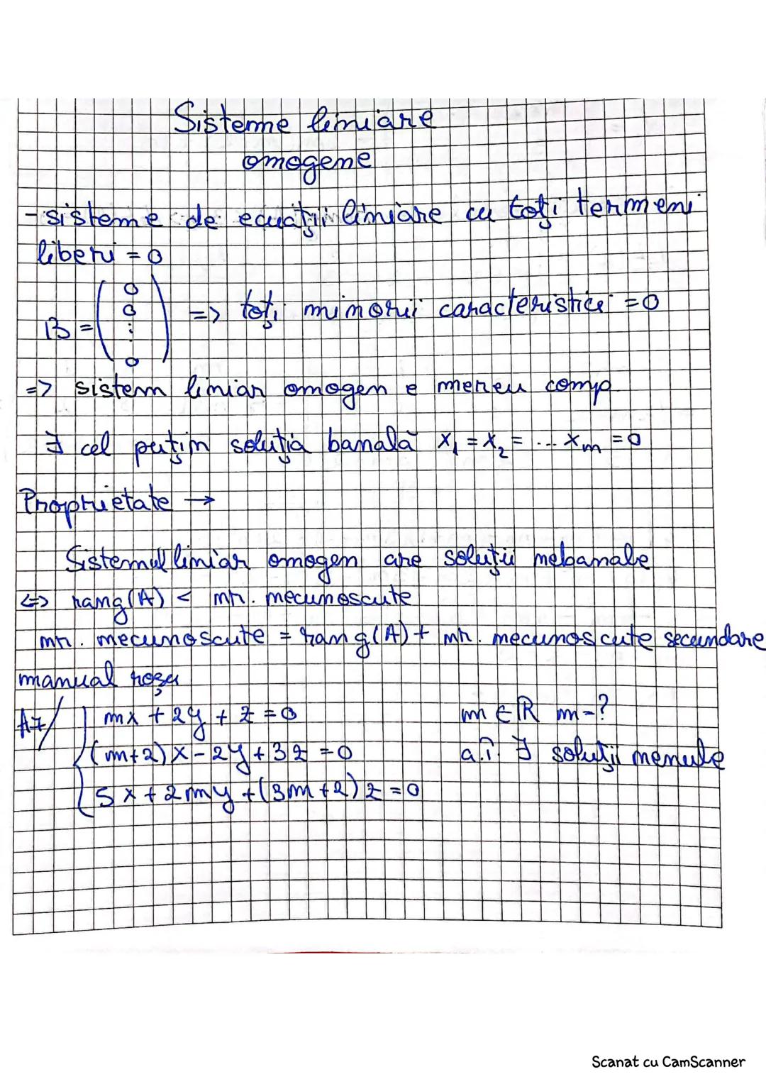8.01.2025
Sisterme de ecuaţiei limiare
$a_{11} \cdot x_1 + a_{12}x_2 + a_{13}x_3+...+a_{1m}x_m = b_1$
(S) $\begin{cases} a_{21} \cdot x_1