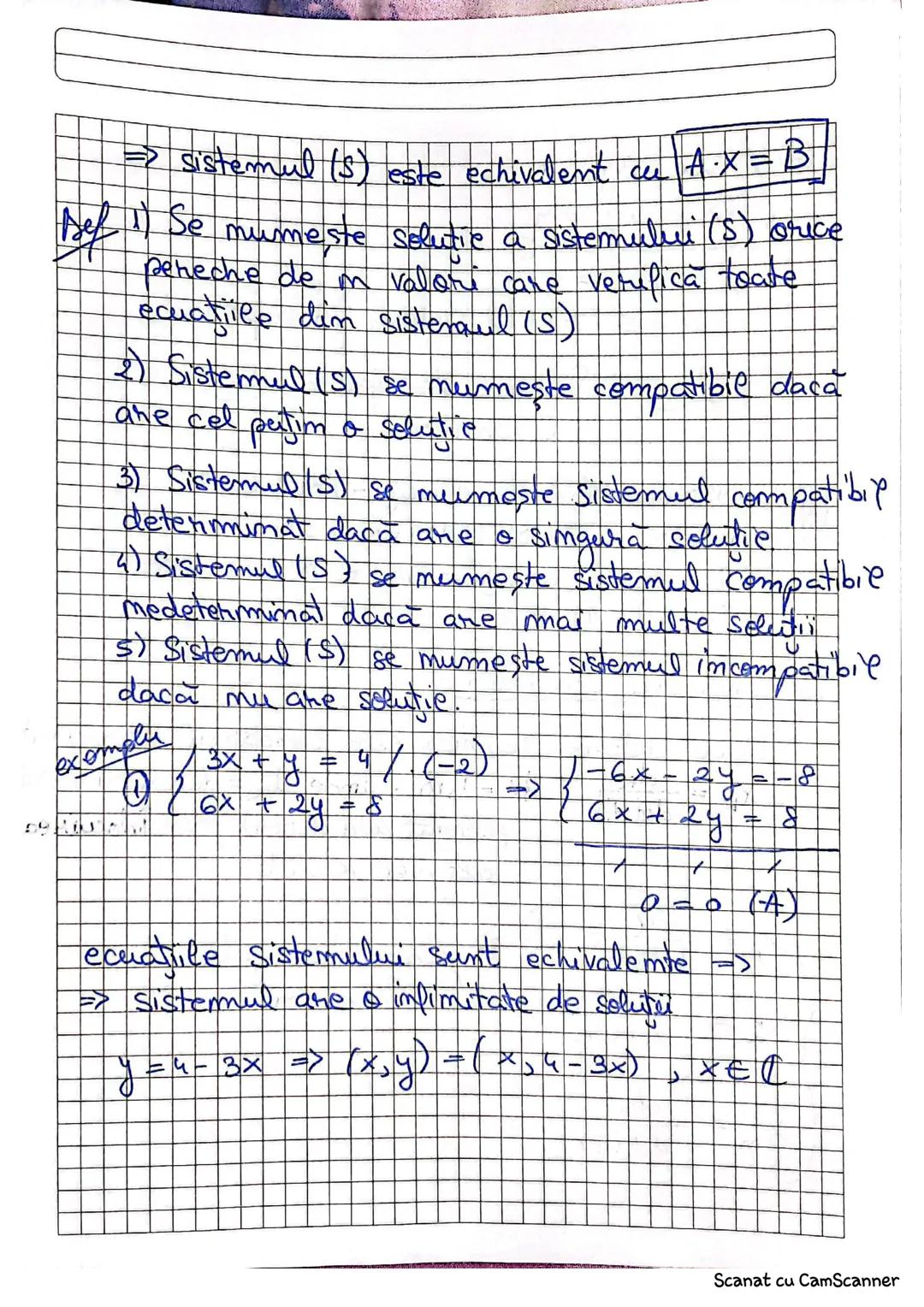 8.01.2025
Sisterme de ecuaţiei limiare
$a_{11} \cdot x_1 + a_{12}x_2 + a_{13}x_3+...+a_{1m}x_m = b_1$
(S) $\begin{cases} a_{21} \cdot x_1