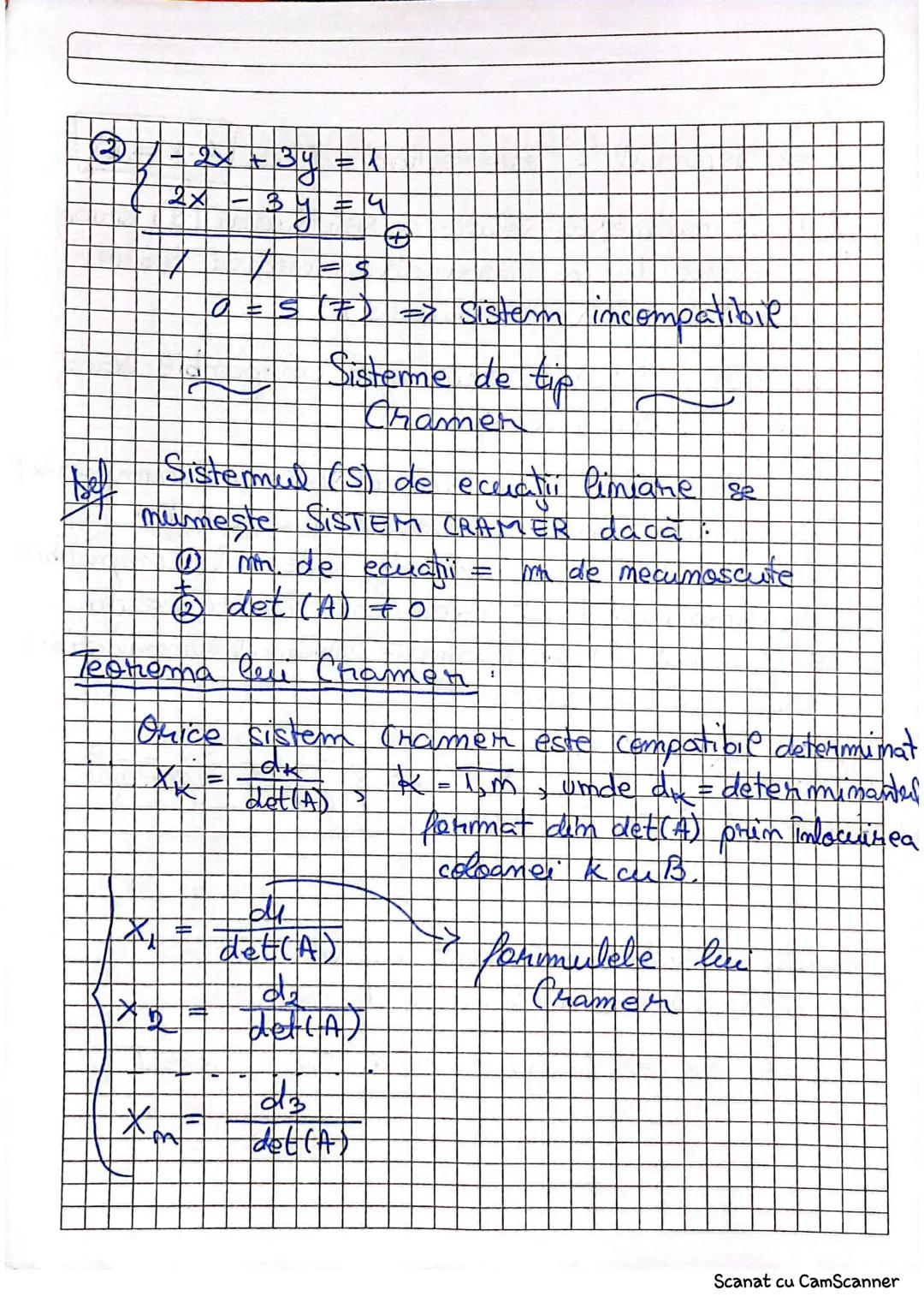 8.01.2025
Sisterme de ecuaţiei limiare
$a_{11} \cdot x_1 + a_{12}x_2 + a_{13}x_3+...+a_{1m}x_m = b_1$
(S) $\begin{cases} a_{21} \cdot x_1