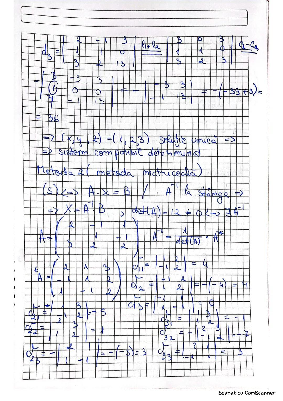 8.01.2025
Sisterme de ecuaţiei limiare
$a_{11} \cdot x_1 + a_{12}x_2 + a_{13}x_3+...+a_{1m}x_m = b_1$
(S) $\begin{cases} a_{21} \cdot x_1