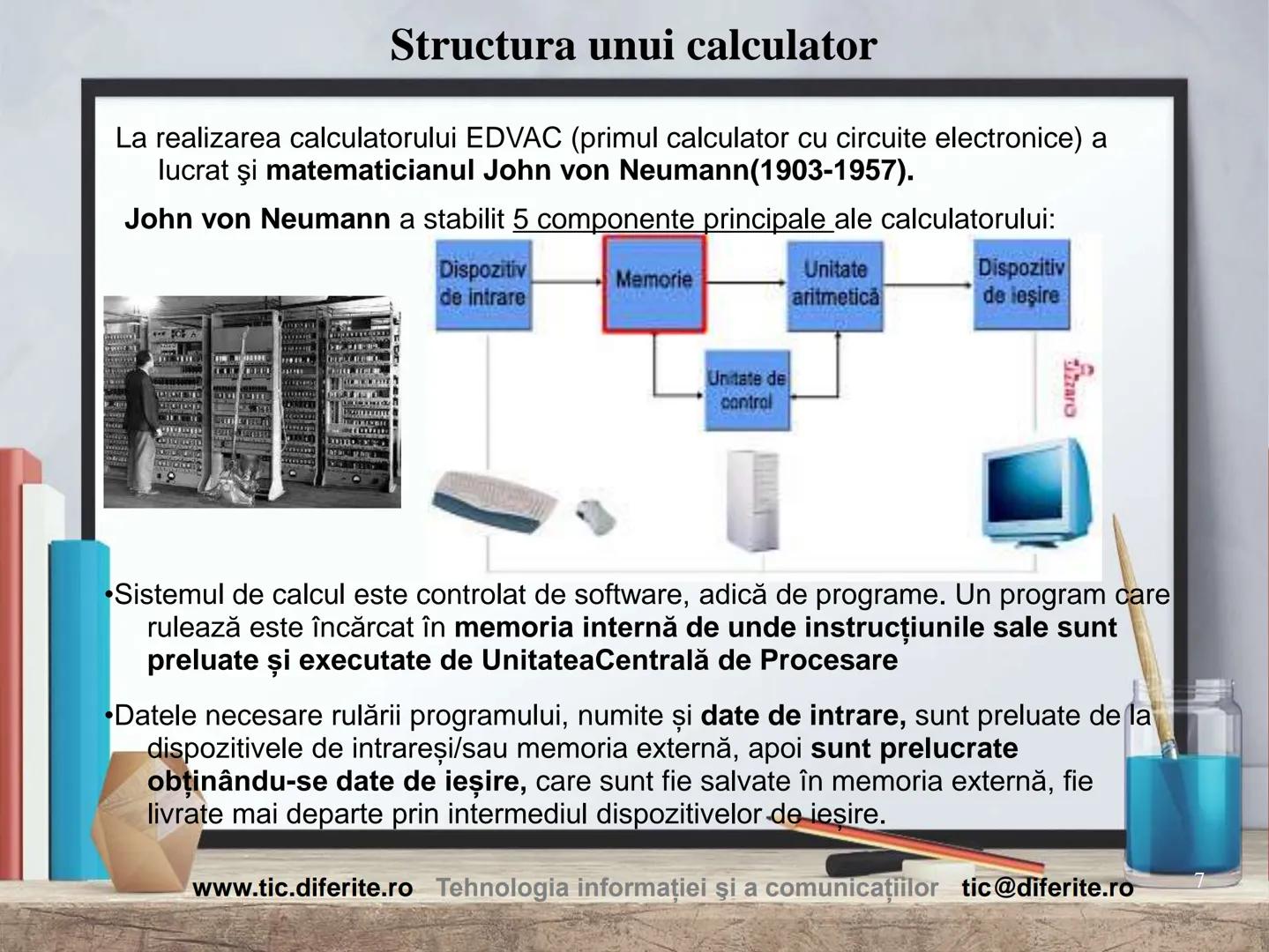 # Structura calculatorului personal
1 Cuprins:
1. Prezentare generală
2. Date. Informaţii. Măsurarea lor
3. Structura unui calculator
4. T