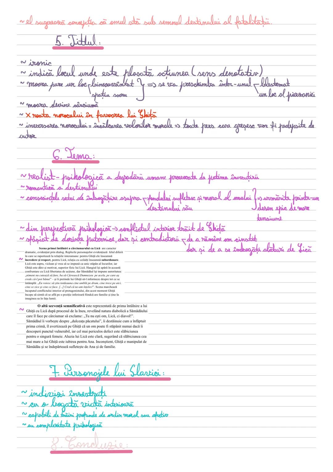 # Schema comentariu
Moara cu noroc
1. Introducere:
Perioada morilor clasici careia îi spartin Corogiale, Eminescu,
Creangă si Slovici este