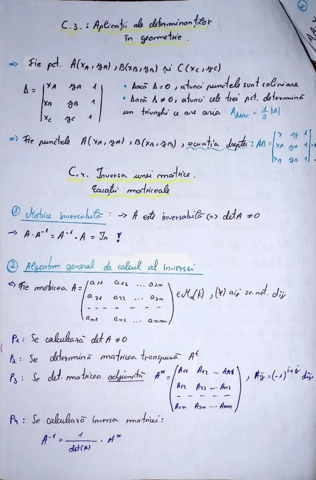 # Capitolul I : Matricea
4 Generalități
→ Forma generală: $A = \begin{pmatrix} a_{11} & a_{12} & \dots & a_{1m} \\ a_{21} & a_{22} & \dots