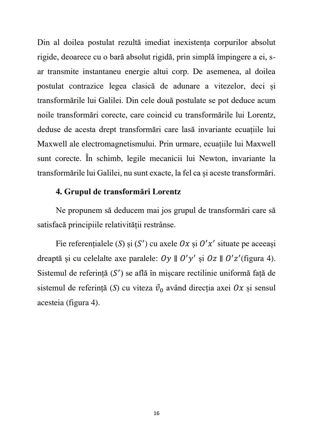 # Fizică - Curs 4
# Teoria relativității restrânse (TRR)
Teoria relativității restrânse studiază fenomenele fizice în raport
cu sistemele