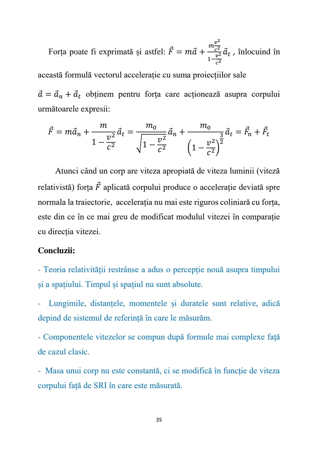 # Fizică - Curs 4
# Teoria relativității restrânse (TRR)
Teoria relativității restrânse studiază fenomenele fizice în raport
cu sistemele