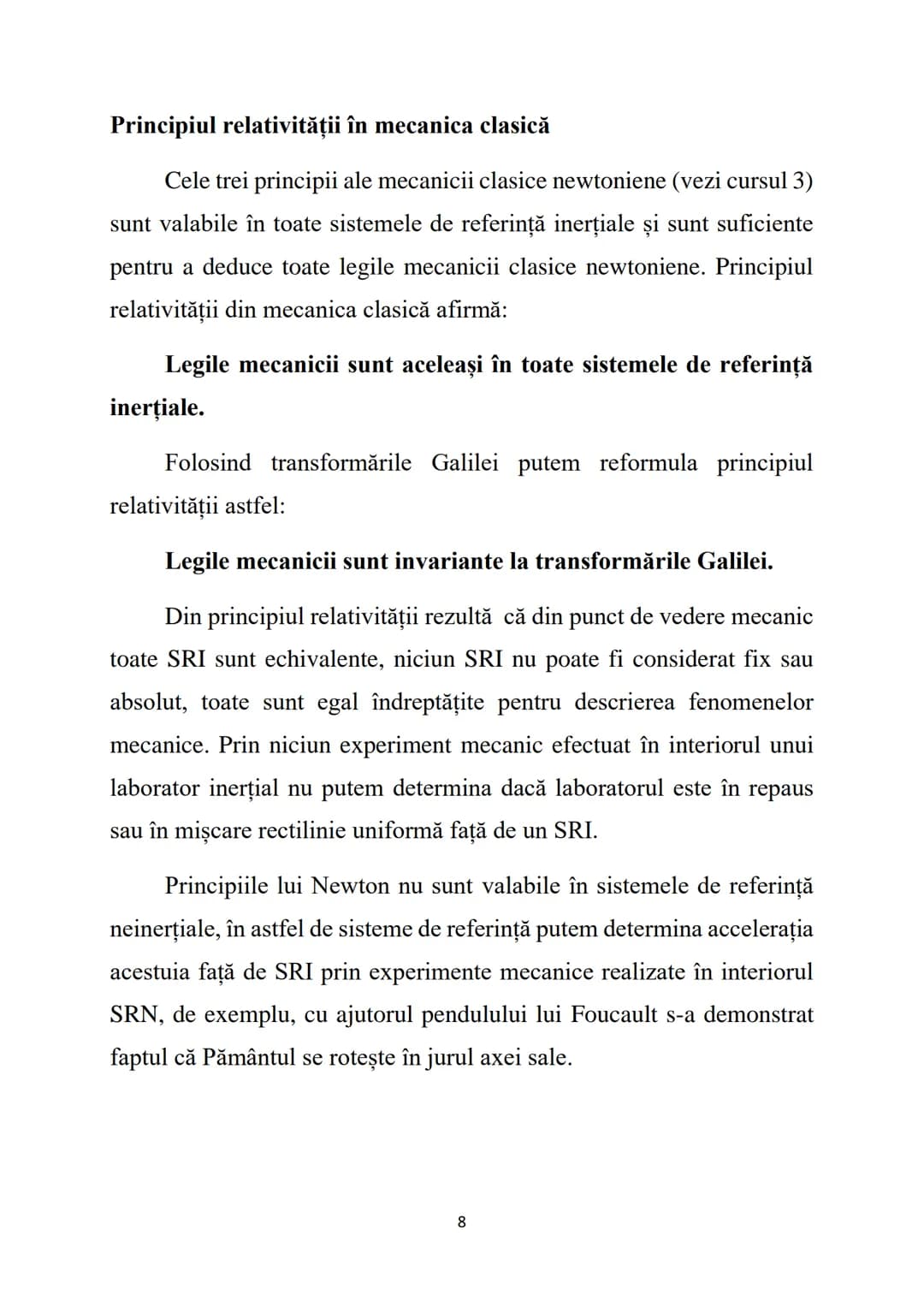 # Fizică - Curs 4
# Teoria relativității restrânse (TRR)
Teoria relativității restrânse studiază fenomenele fizice în raport
cu sistemele