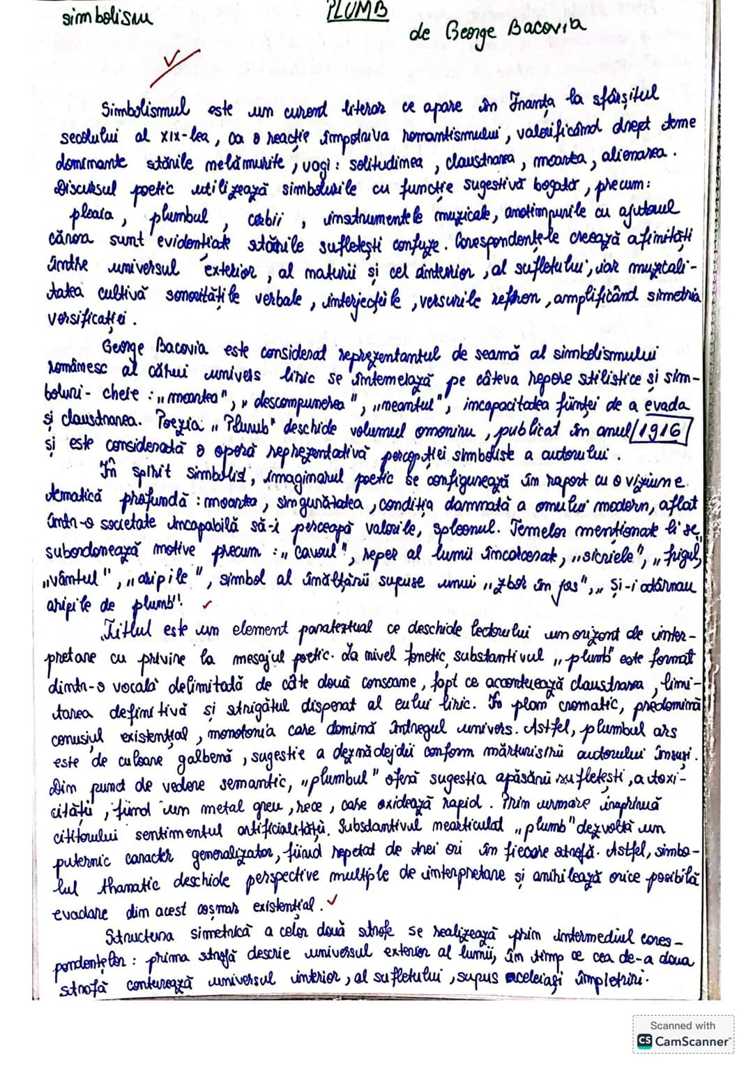 simbolism
PLUMB
de George Bacovia
Simbolismul este un curond literar ce apare în Franţa la sfârşitul
secolului al xix-lea, ca o reacţie îm