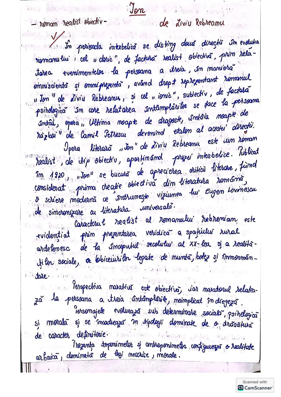 # Ion
- roman realist obiectiv-
de Liviu Rebreanu
Im perisada intebelică se disting două directü îm evolutia
romamulivi: cel doric", de f
