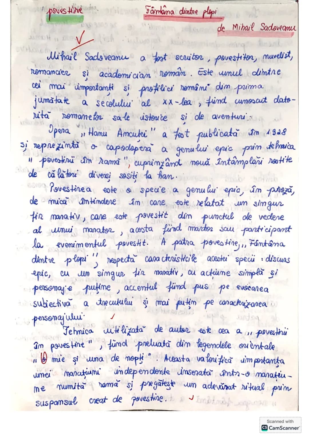 povestire
Fâmlâna dintre plopi
de Mihail Sadoveanu
Mihail Sadoveanu a fost scriitor, povestitor, nuvelist,
romancier și academician român.