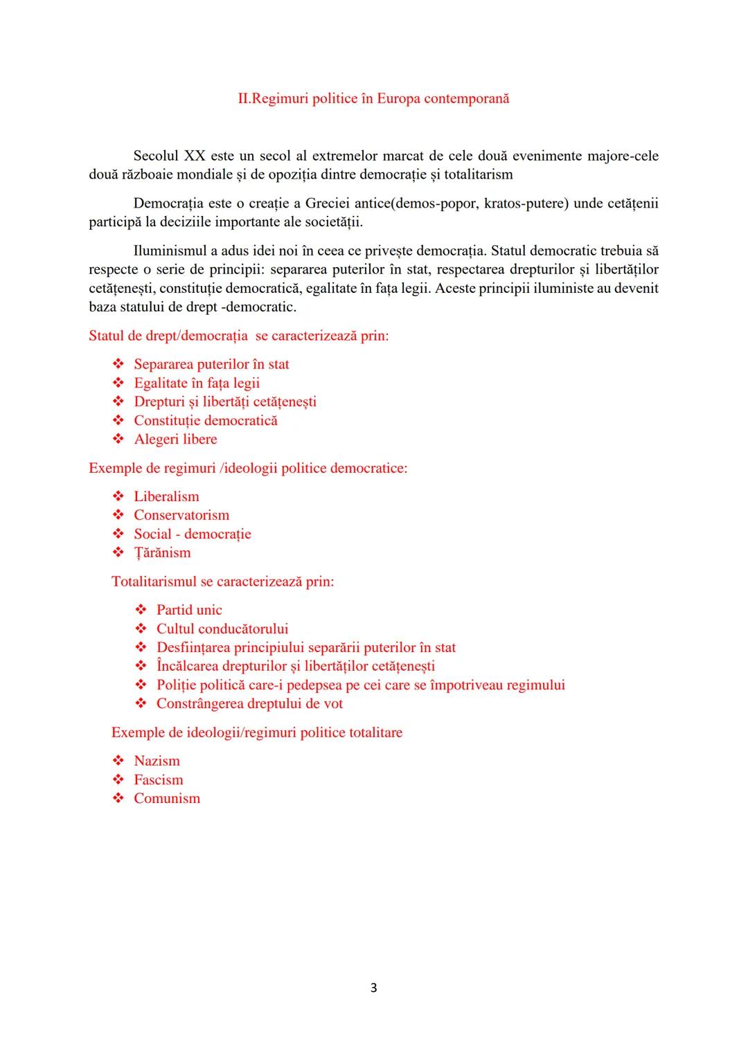 Cap.Statul şi politica în epoca contemporană
I.Forme de organizare politică în epoca contemporană
NOTA: Acest suport de curs este util şi