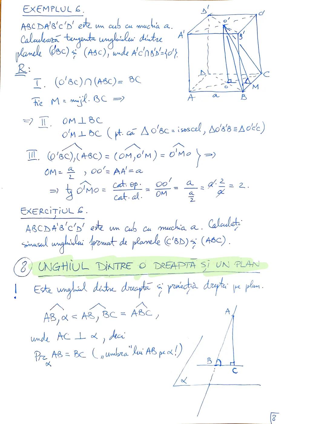 # 2 DREAPTA PARALELA CU UN PLAN
! O dreaptă este paralelă cu un plan dacă este paralelă cu o dreaptă din plan.
$a \parallel b \implies a \