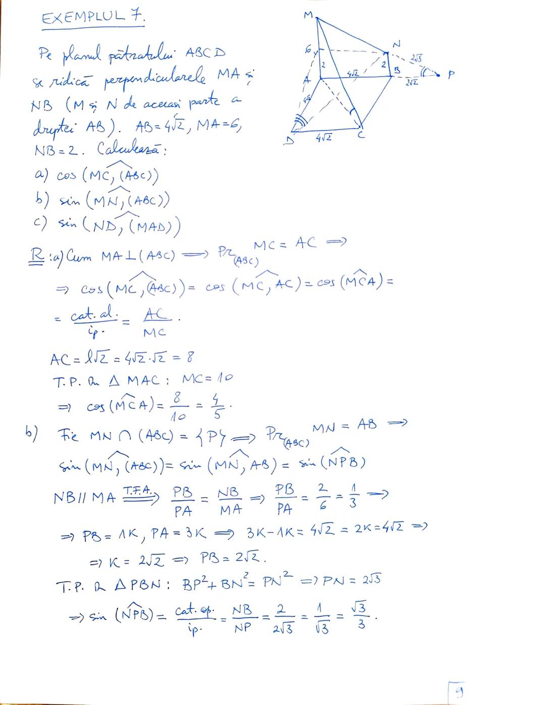 # 2 DREAPTA PARALELA CU UN PLAN
! O dreaptă este paralelă cu un plan dacă este paralelă cu o dreaptă din plan.
$a \parallel b \implies a \