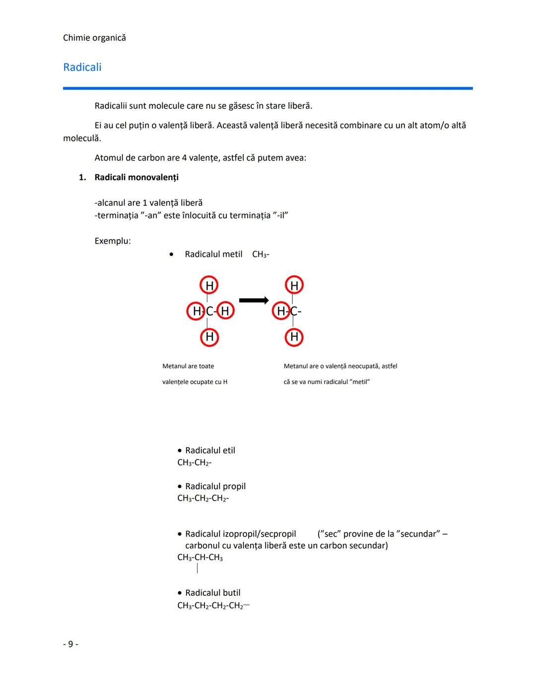 # Chimie organică
# Alcanii
## Generalități
- sunt hidrocarburi saturate
- au formula generală $C_nH_{2n+2}$
- toți atomii de C sunt hibr