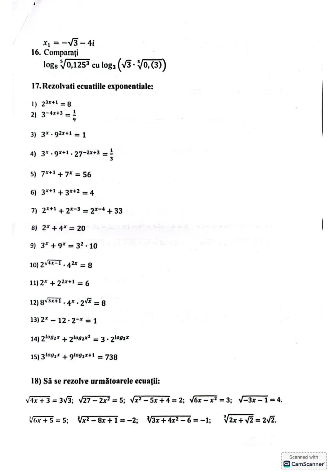 Probleme recapitulative