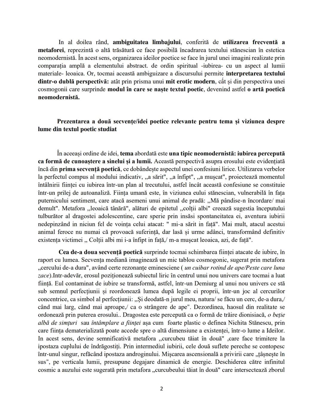 # Leoaică tânără, iubirea
de Nichita Stănescu
Introducere
După cel de-Al Doilea Război Mondial, societatea românească intră într-o profun
