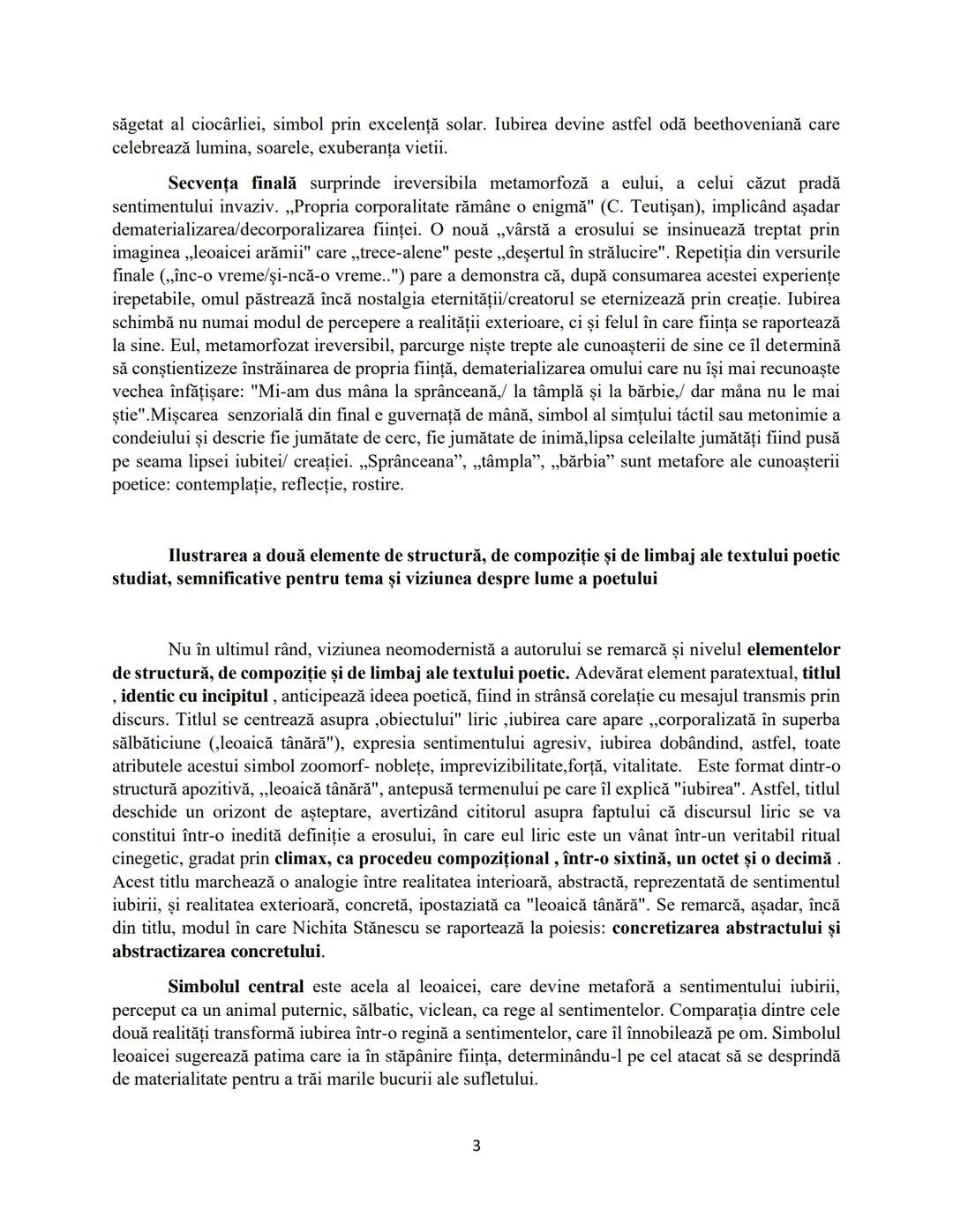 # Leoaică tânără, iubirea
de Nichita Stănescu
Introducere
După cel de-Al Doilea Război Mondial, societatea românească intră într-o profun