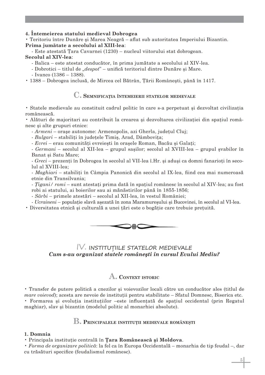 # C. STATUL ŞI POLITICA
4
Autonomiile locale şi instituțiile centrale în
spațiul românesc (secolele IX-XVIII)
I. OBŞTEA SĂTEASCĂ
Cum au