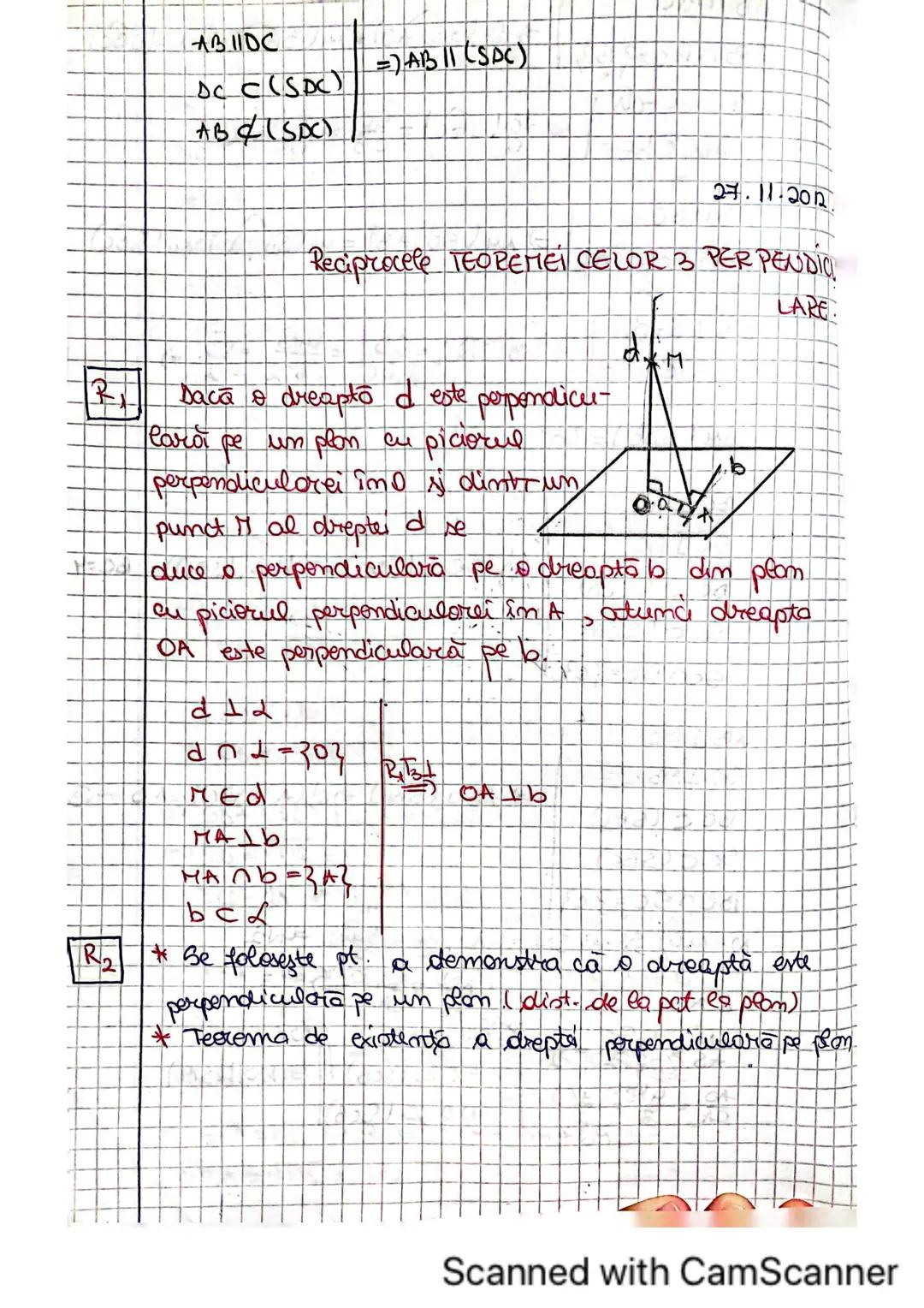 --- OCR Start ---
ABIDC
DCC(SDC) =)AB 11 (SDC)
AB (SDC)
27.11.202
Reciprocele TEOREMEI CELOR 3 PERPENDIC
LARE
R₁ Dacă o dreaptă d este perpe