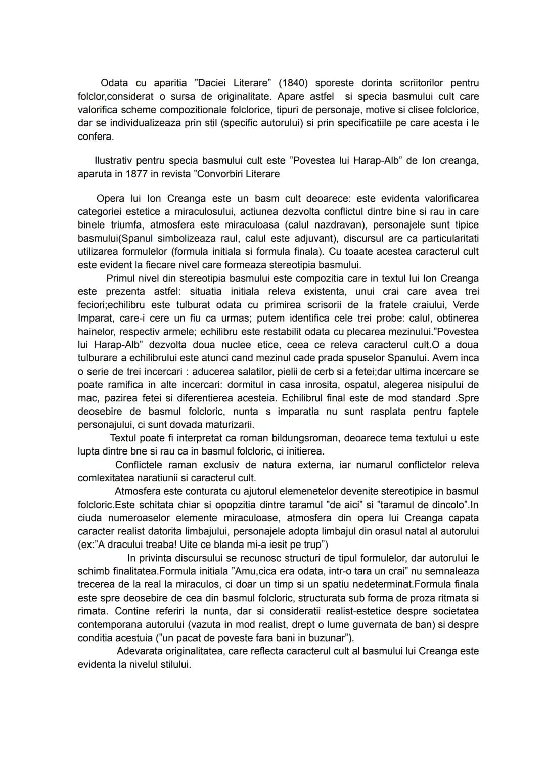 Odata cu aparitia "Daciei Literare" (1840) sporeste dorinta scriitorilor pentru
folclor, considerat o sursa de originalitate. Apare astfel s