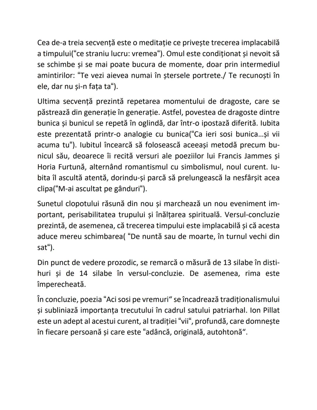 # Aci sosi pe vremuri
Tradiţionalismul este curentul literar apărut la începutul secolului al XX-
lea şi dezvoltat de-a lungul perioadei in