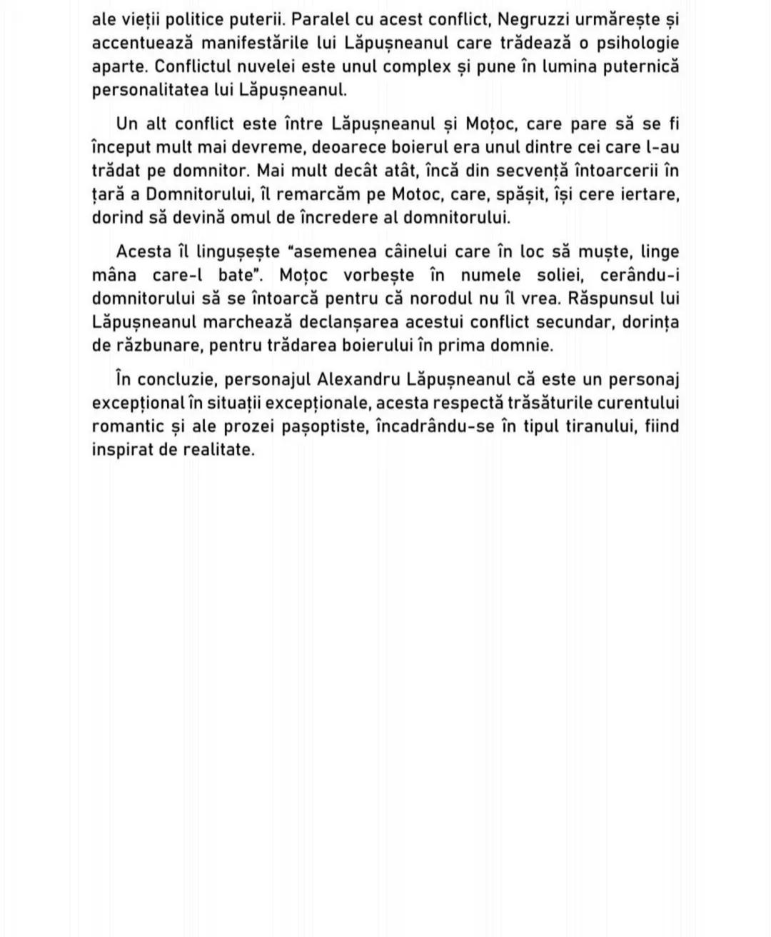 - Particularități de construcție a lui Alexandru
Lăpuşneanul.
Alexandru Lăpuşneanul este personajul principal al nuvelei, personaj
romantic