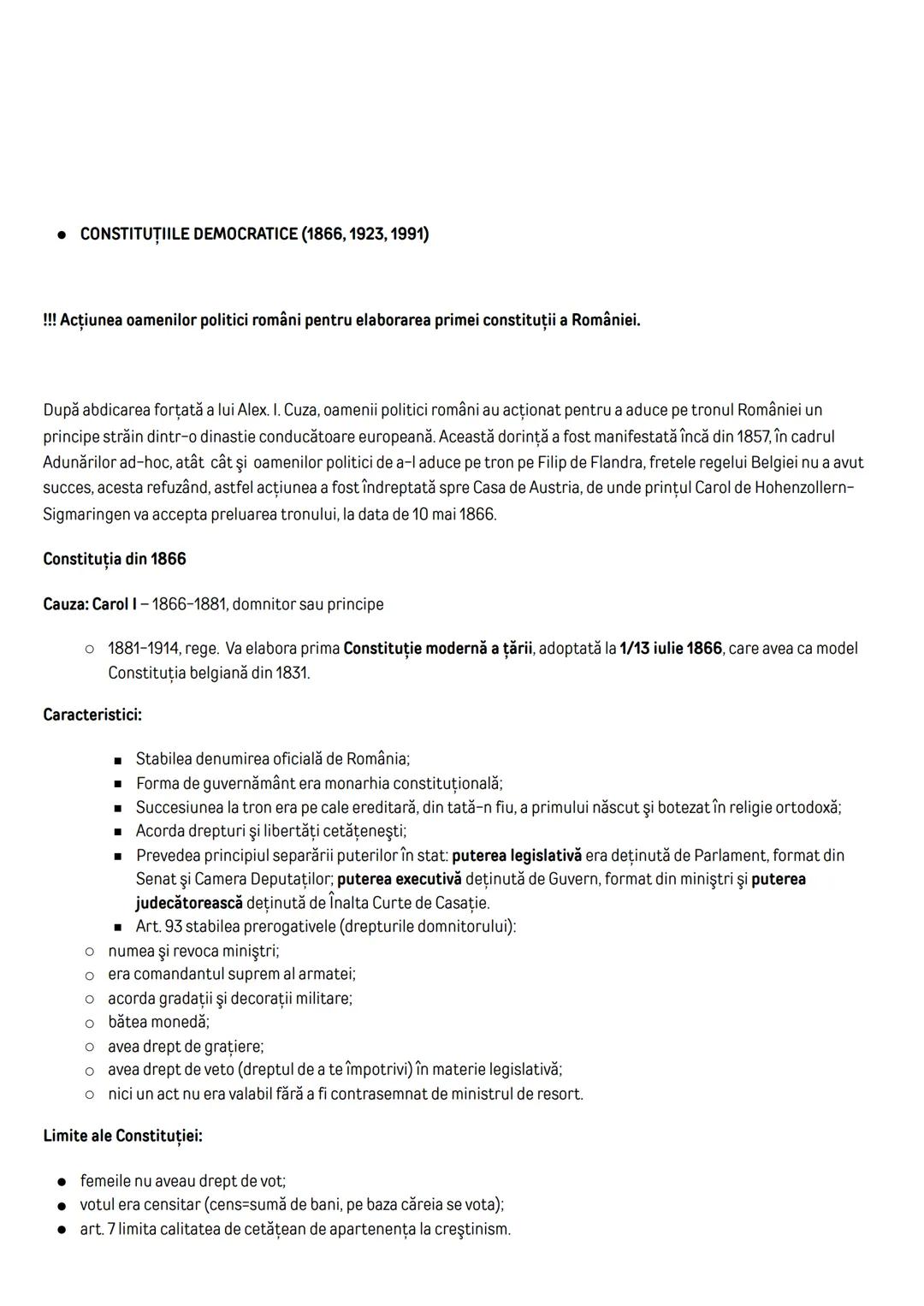 --- OCR Start ---
CAP. III
CONSTITUŢIILE DIN ROMÂNIA
Constituţia reprezintă legea fundamentală a unui stat, care reglementează funcţionarea