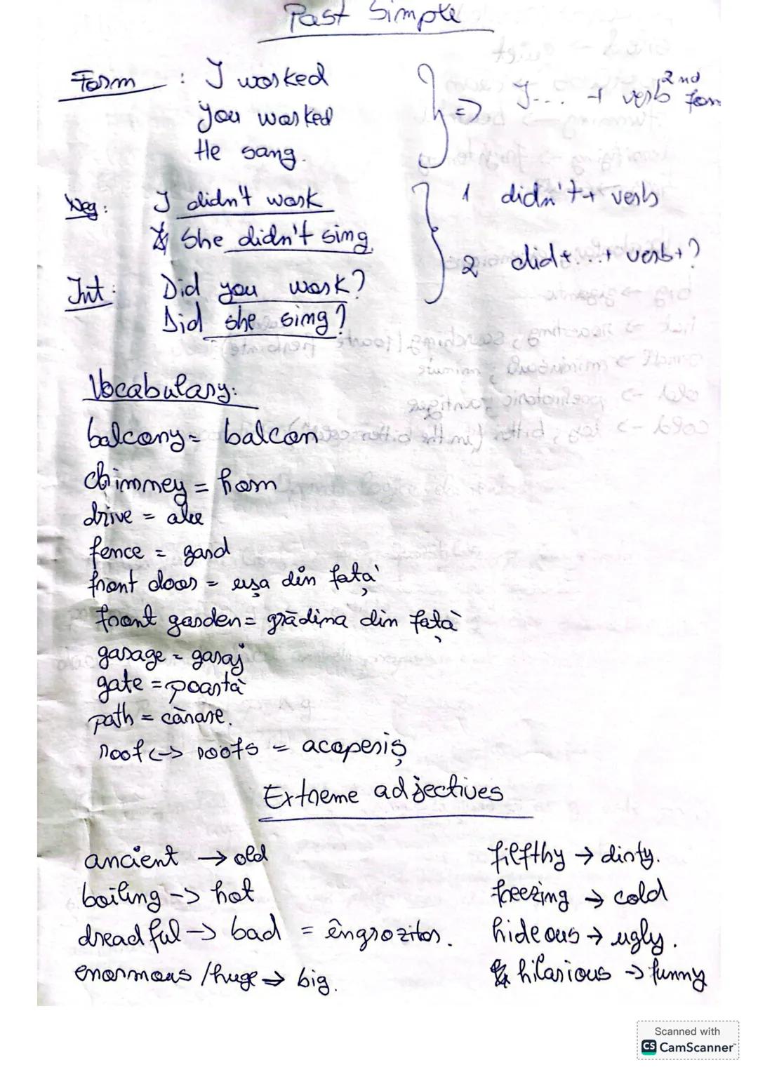 --- OCR Start ---
wear, in reuma.
Present Perfect Simple
won ked
Farm.
I have
He has seeng.
ilse:
HAVE / HAS + vand form (-ed) (
1) Când nu