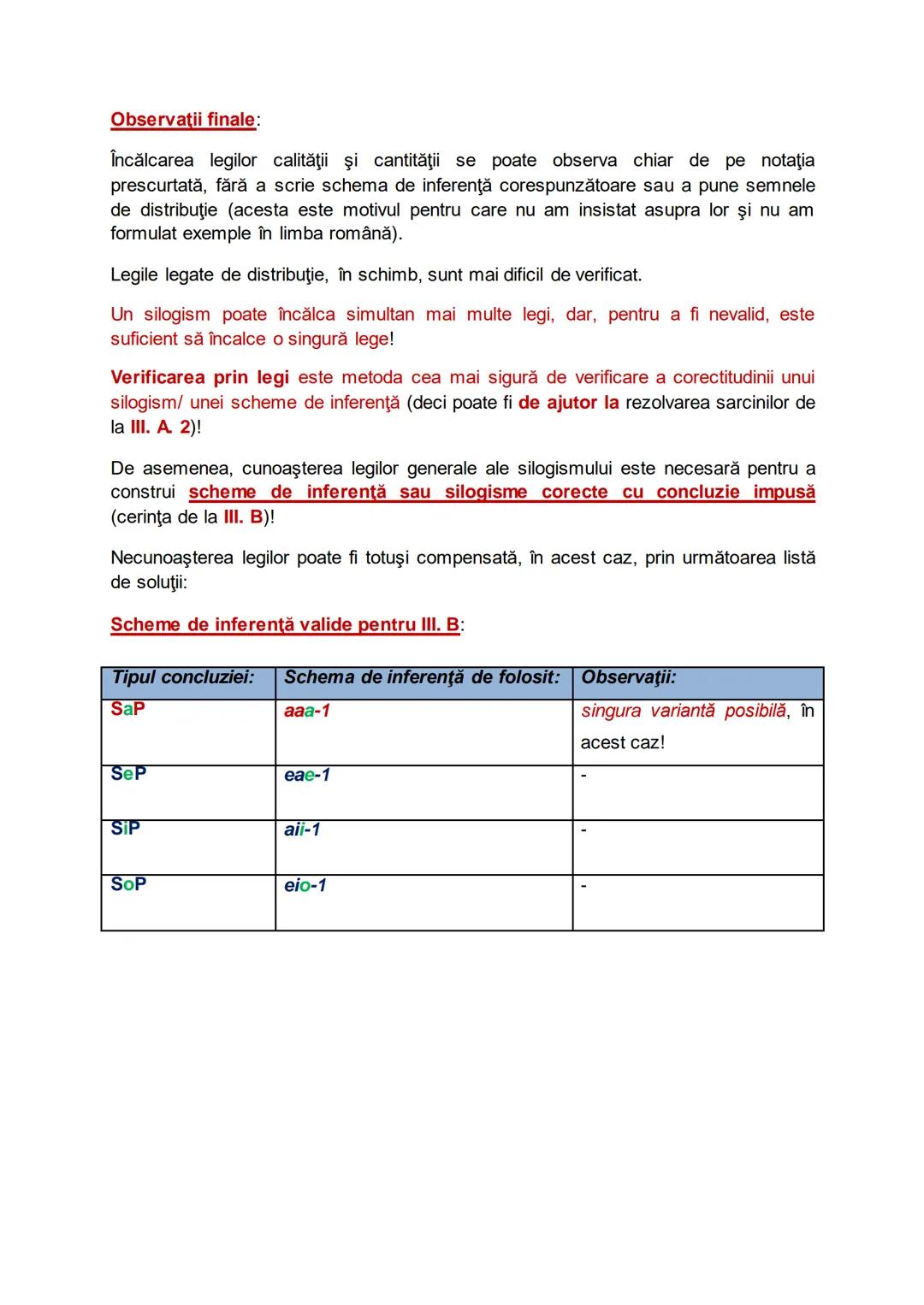 3) Dacă termenul minor (S) sau cel major (P) sunt distribuiţi în concluzie, atunci
ei trebuie să fie distribuiţi şi în premise (practic, leg