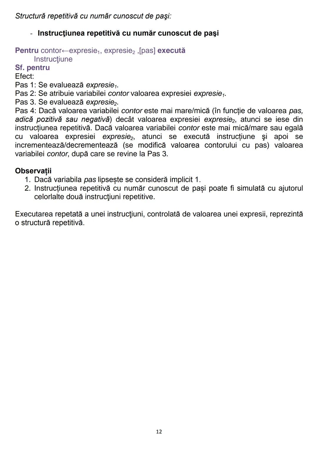 # 1. Algoritmi
CONŢINUTURI Bacalaureat
1.1. Noţiunea de algoritm, caracteristici
1.2. Date, variabile, expresii, operaţii
1.3. Structuri de